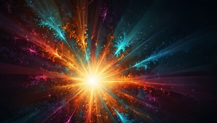 Naklejka premium Fractal burst background with abstract design elements.