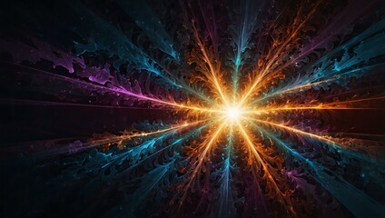 Obraz premium Fractal burst background with abstract design elements.