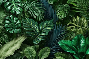Lush Tropical Foliage Designs with Rich Volumetric Textures for Natural Environments