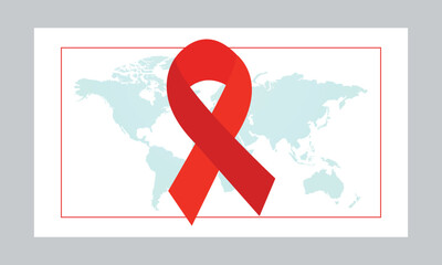 Ribbon, red ribbon, world map, world, map, red, vector graphics, vector illustration, design elements, graphic resource