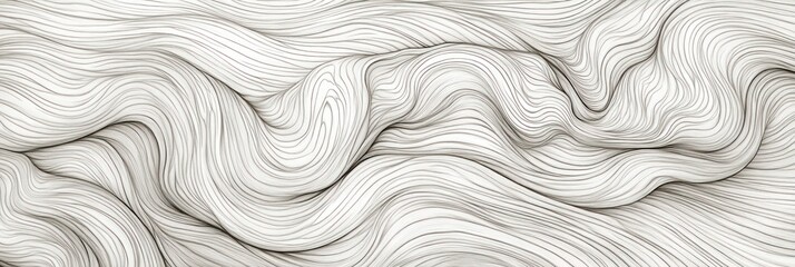 Obraz premium Abstract flowing lines create a textured, wavy pattern in muted tones.