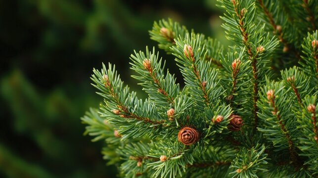 Scotch Pine Tree in a Lush Green Forest Setting
