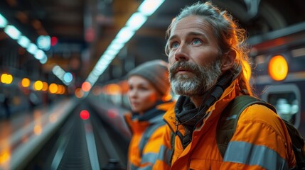 Train operator receiving a safety briefing before shift