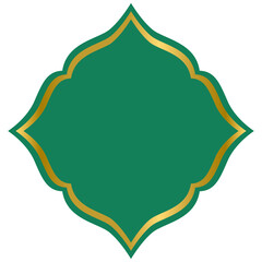 Abstract arabic door window vector template, good for islamic frame design template. Islamic Golden Banner.