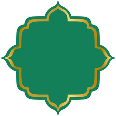 Abstract arabic door window vector template, good for islamic frame design template. Islamic Golden Banner.