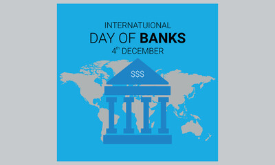 International day of banks, day of banks, vector, illustration, design, element, graphic resource, world day of banks, banks, day, Earth, background, Design, Bank Icon, vector, eps, editable, template