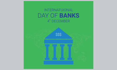 International day of banks, day of banks, vector, illustration, design, element, graphic resource, world day of banks, banks, day, Earth, background, Design, Bank Icon, vector, eps, editable, template