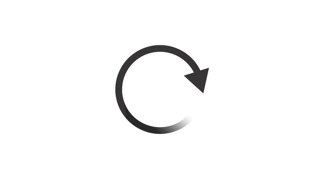 loading arrow sign circle reload isolated animation