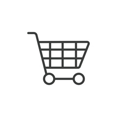 Cart sign, icon in line design. Cart, sign, shopping, purchase, retail, ecommerce, trolley on white background vector. Cart sign editable stroke icon