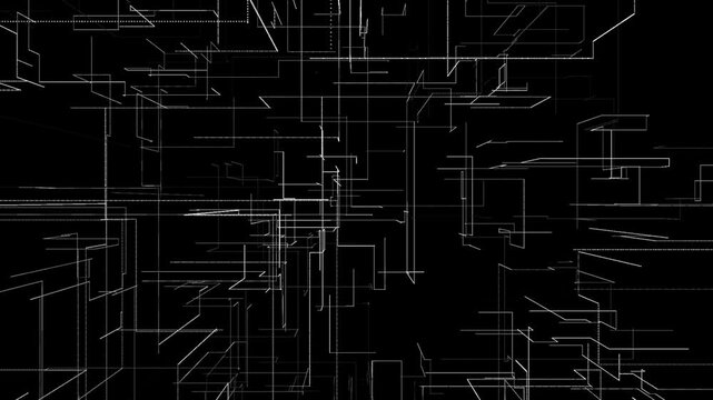 Abstract digital background made of different lines