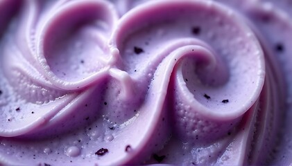 close-up view of blueberry ice cream