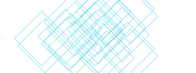 Light Ornament Technology Vector Panoramic. luxury blue line background. Minimalistic seamless white and blue pale geometric pattern. Monochrome concept with  diamond pattern 