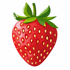 Obraz premium Strawberry Fruit Icon Vector Illustration