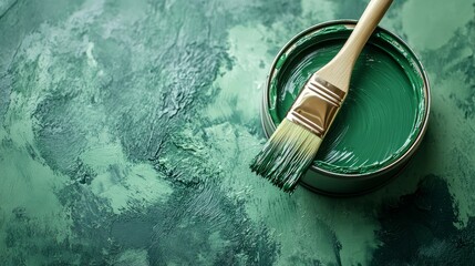 A paint can labeled "greenwash" with a brush partially dipped in green paint.

