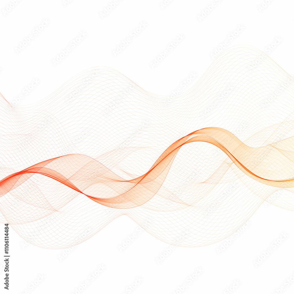 Fototapete abstract vector background. design element - colored waves. red wave. template for advertising, comp