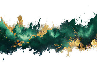 Obraz premium Colorful ink splashes on canvas isolated on transparent background