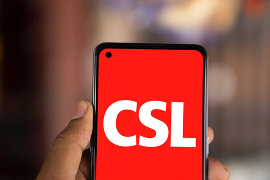 Dhaka, Bangladesh- 28 Nov 2024: CSL logo is displayed on smartphone. CSL Limited is an Australian biotechnology company.
