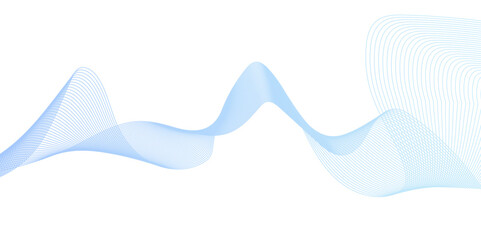 Abstract wavy lines flowing curve gradient color on transparent background. Abstract white background colorful lines. modern wavy stripes on white background isolated.	