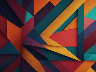 Geometric background with vibrant, dynamic shapes.
