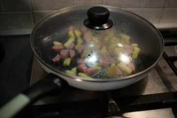 frying pan with a pan