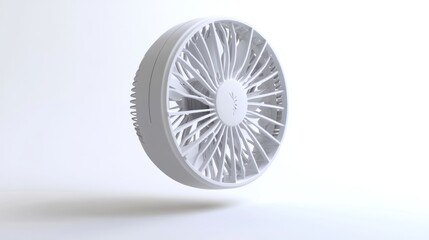 White Portable Personal Fan Design Modern Cooling Device