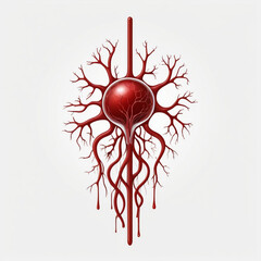 Blood system on white background
