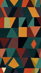 Geometric shapes in a seamless vector pattern, ideal for textures.