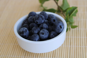 Blueberry fruits in the bowl