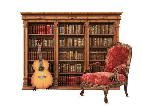 old books on the shelf