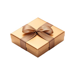 Elegant gift box with attractive ribbon for celebration isolated on a transparent background.