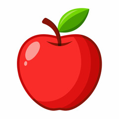 red apple illustration