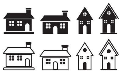 Web home icon for apps and websites, House icon, Home sign in circle or Main page icon