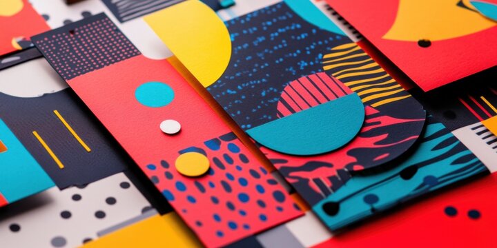 Creative invitation design with bold festive typography and colorful accents