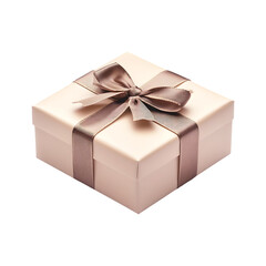 Elegant gift box with attractive ribbon for celebration isolated on a transparent background.
