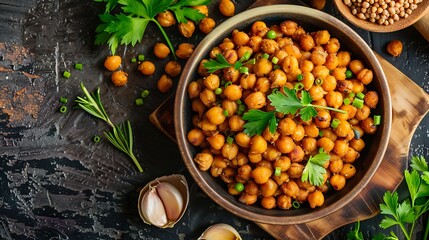 Fototapeta premium Roasted chana or bhuna chana food