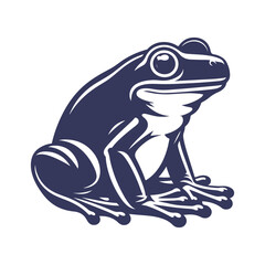Frog Silhouette Vector Art Illustration