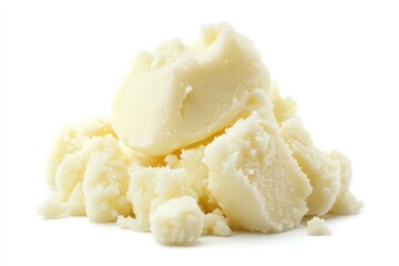 Shea Butter: Pure White Nut Isolated on Natural Background