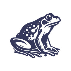 Frog Silhouette Vector Art Illustration