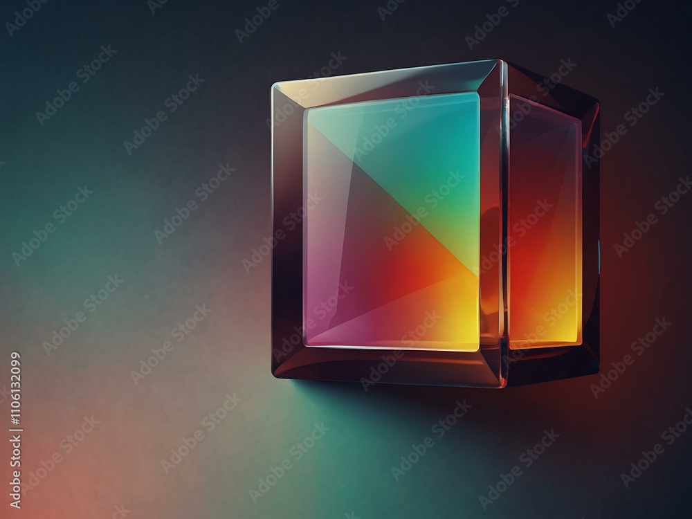 Poster glass toy-inspired square abstract design for web and graphic use.