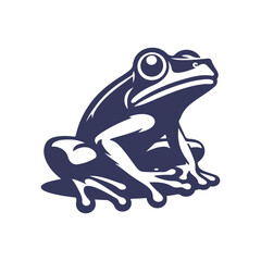 Frog Silhouette Vector Art Illustration
