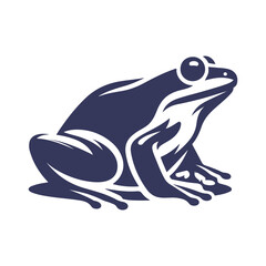 Frog Silhouette Vector Art Illustration