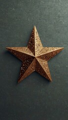Glittery star symbol sticker.