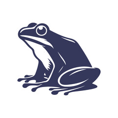 Frog Silhouette Vector Art Illustration