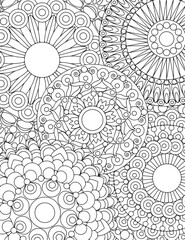 Geometric Intricate Detailed Mandala Adult Coloring Page Intricate Circular Pattern Zentangle