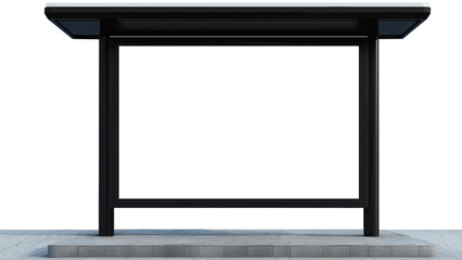 modern black outdoor advertising billboard structure