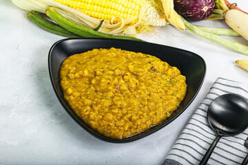 Vegan cuisine - Indian soup daal