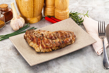 Grilled pork sirloin for dinner