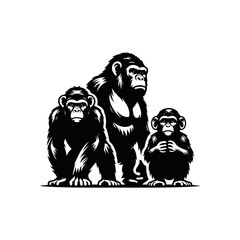 apes vector icon white background.