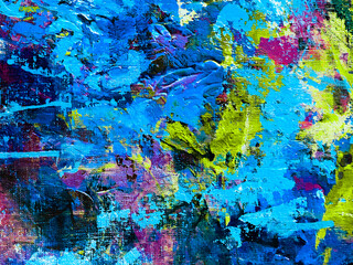 Vivid colorful  painting.  Background design. Dots , strokes of paint. Textured oil painting.  Hand drawn brush stroke. Multicolored circles. Bright pattern with paint structure. Impasto. Color scheme
