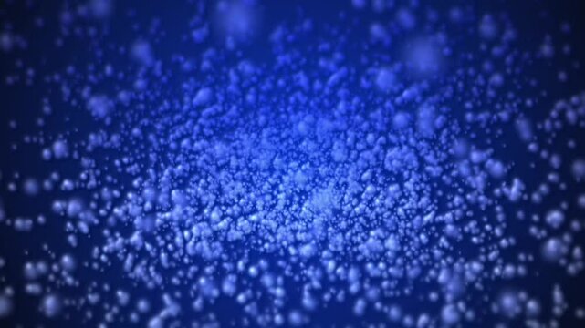 Blue Fizzy Bubbles, carbonated drink rises to the top